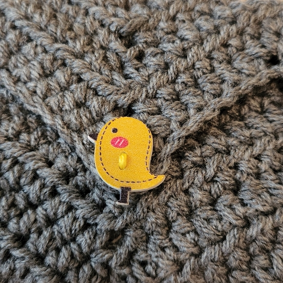 Handmade Crocheted Heather Grey Clutch - Picture 3 of 6